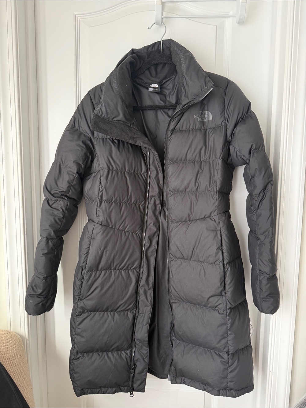 The North Face Women's Long Black Quilted Down Puffer Coat